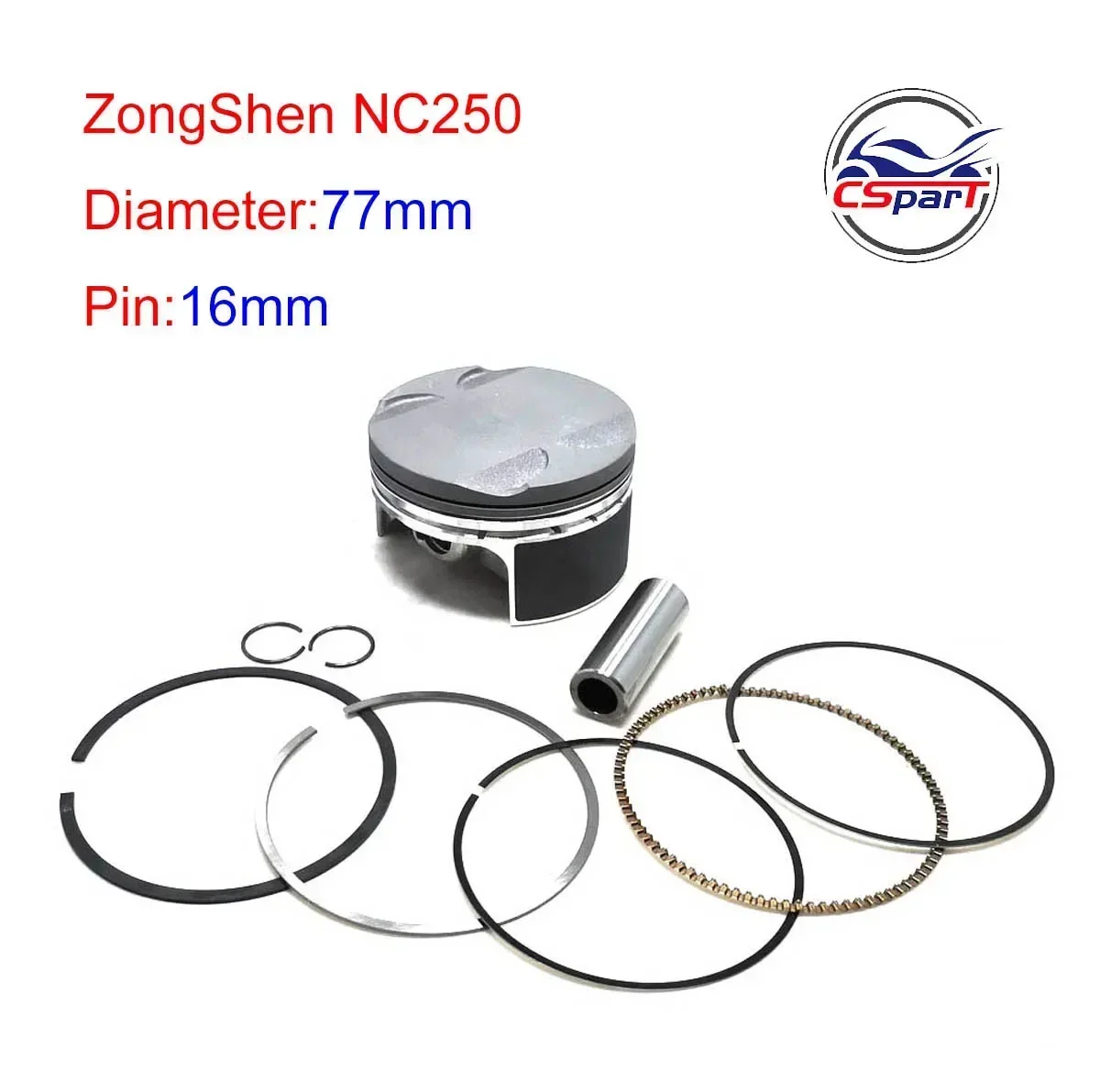Pistón Zongshen para KAYO T6 y BSE J5 pit bike - imagen 2