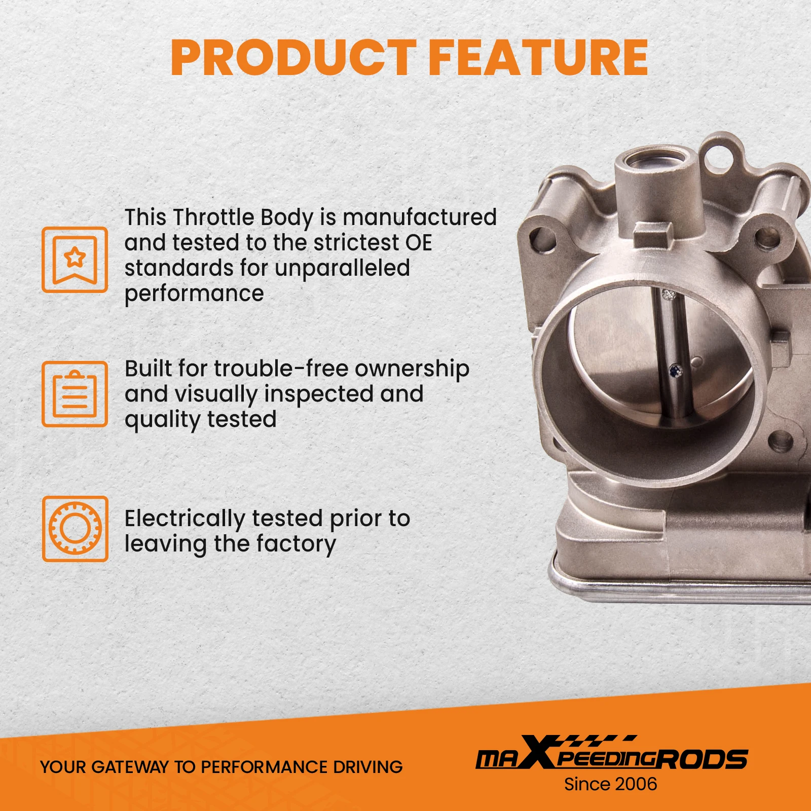 Cuerpo de Acelerador Electrónico para Dodge Caliber, Jeep Patriot y Chrysler 200