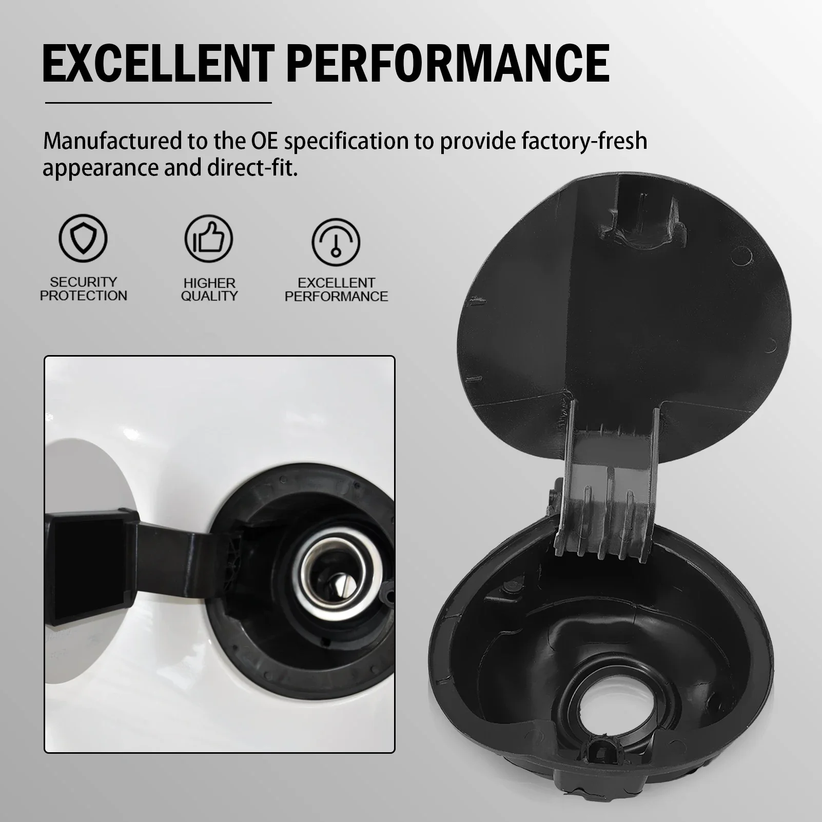 Tapa de puerta del depósito de combustible blanca Golf MK6 GTI – ref. OEM 5K6809857C - imagen 4
