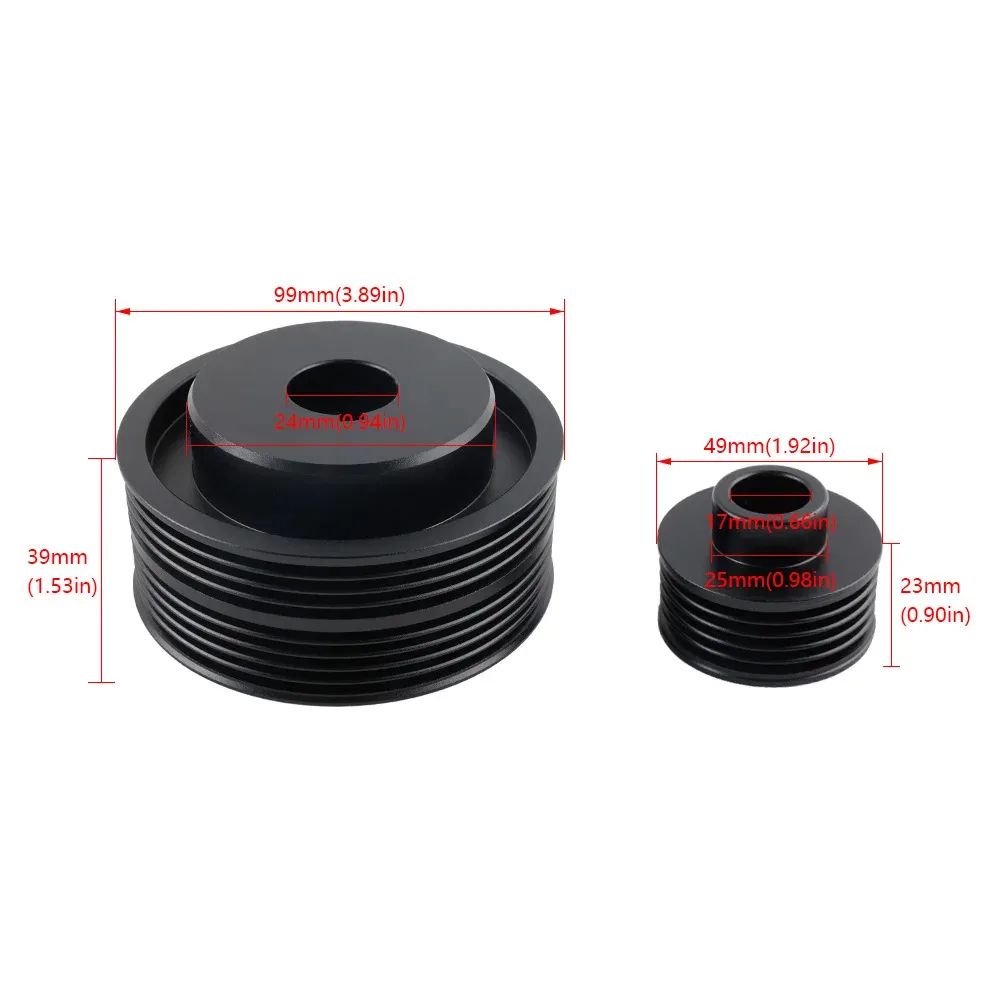 Polea cigüeñal ligera de aluminio para Subaru Impreza WRX 2.0/2.5 - imagen 3