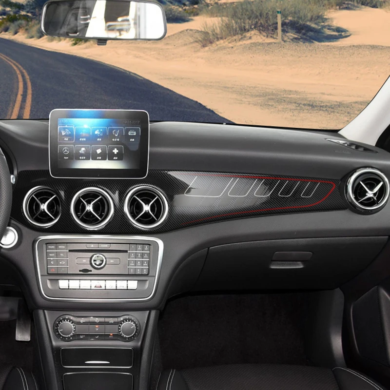 Panel fibra carbono consola aire acondicionado Mercedes GLA CLA - imagen 2