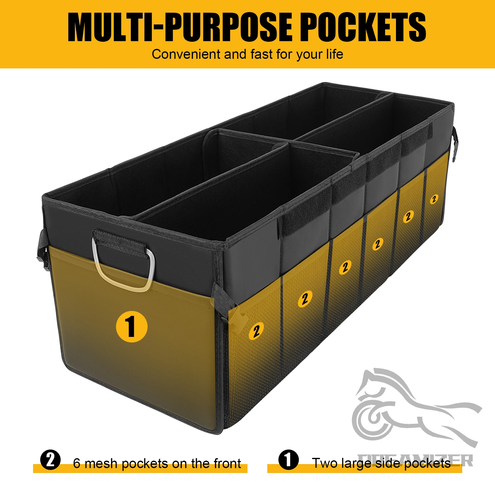 Organizador de coche plegable 3 en 1 – gran capacidad para maletero - imagen 5