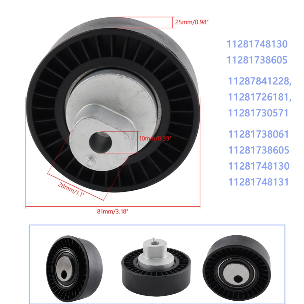 BMW 11281748130 polea tensora de correa para E46 325i 328i - imagen 3