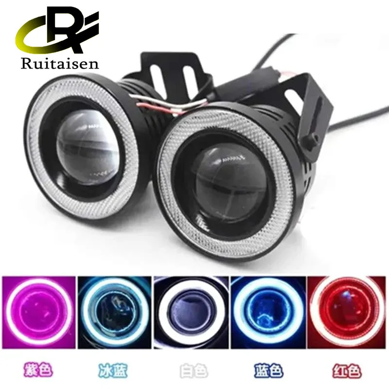 Faro antiniebla LED COB con luz diurna y Ojo de Ángel