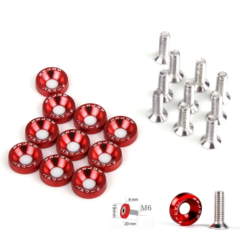 Tornillos hexagonales M6x20 arandela guardabarros - estilo JDM - imagen 3