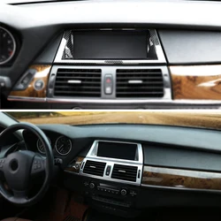 Moldura fibra de carbono marco pantalla navegación BMW X5 X6 E70/E71