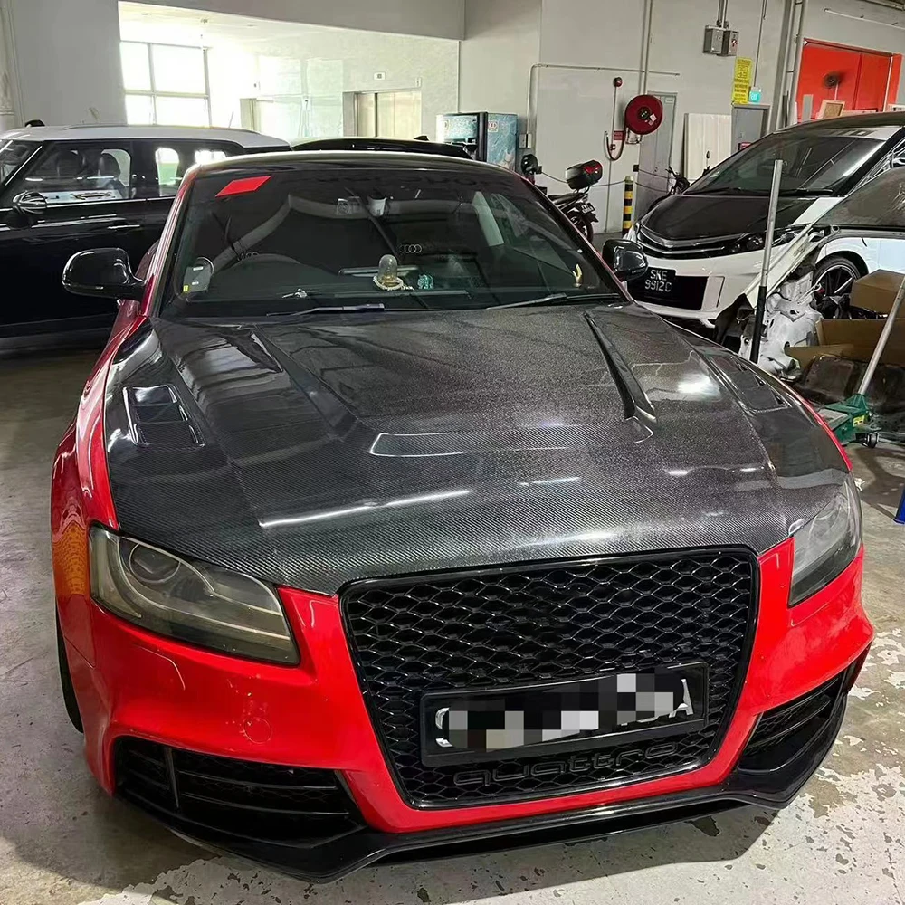 Cubierta válvula fibra de carbono ventilada Audi A5 2008-2010