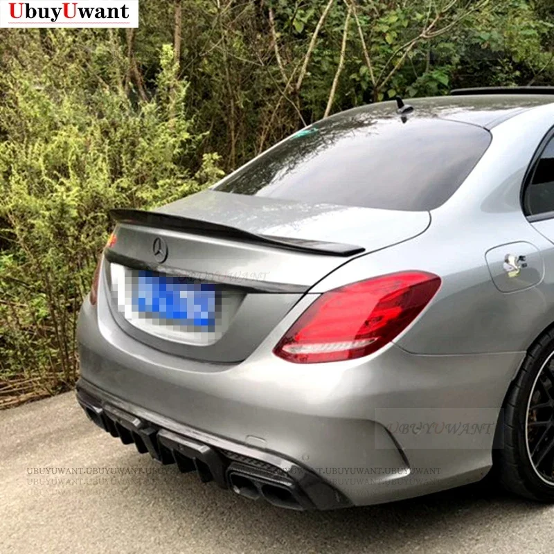 UBUYUWANT alerón trasero carbono negro brillo Mercedes C W205 Sedán - imagen 4