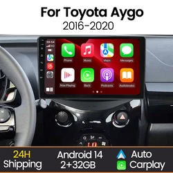MEKEDE Radio multimedia con CarPlay inalámbrico para Aygo, 108 y C1