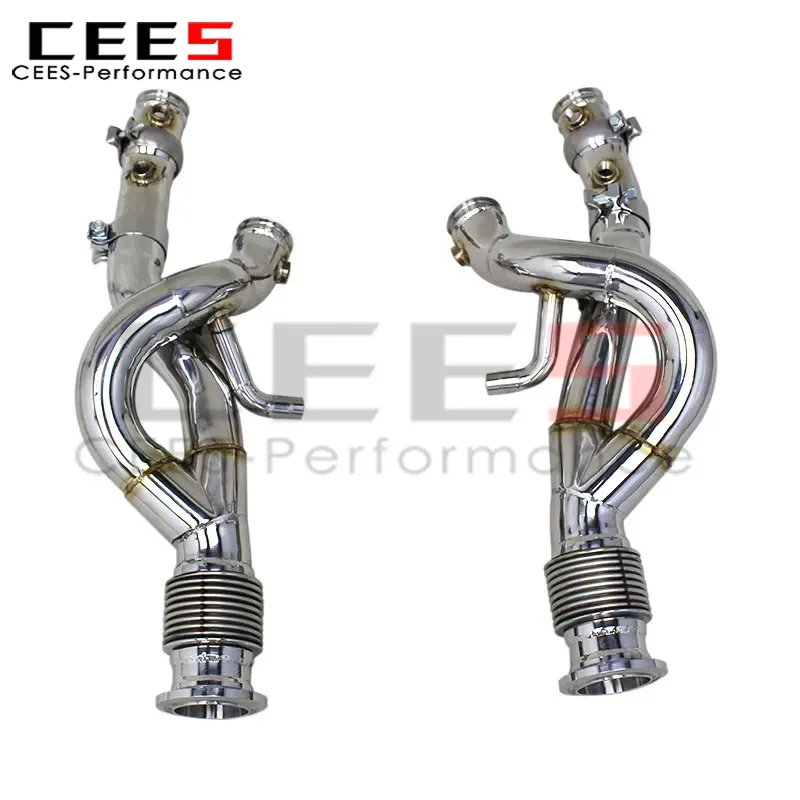 Cees Sistema de escape Catback de acero inoxidable de 2,75 pulgadas para Lamborghini Revuelto 6.5L V12 (2023-2025) con tubos de escape de 70 mm - imagen 5