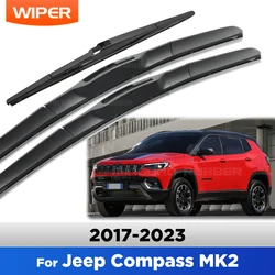 Kit limpiaparabrisas Jeep Compass MK2 2017-2023 delantero y trasero