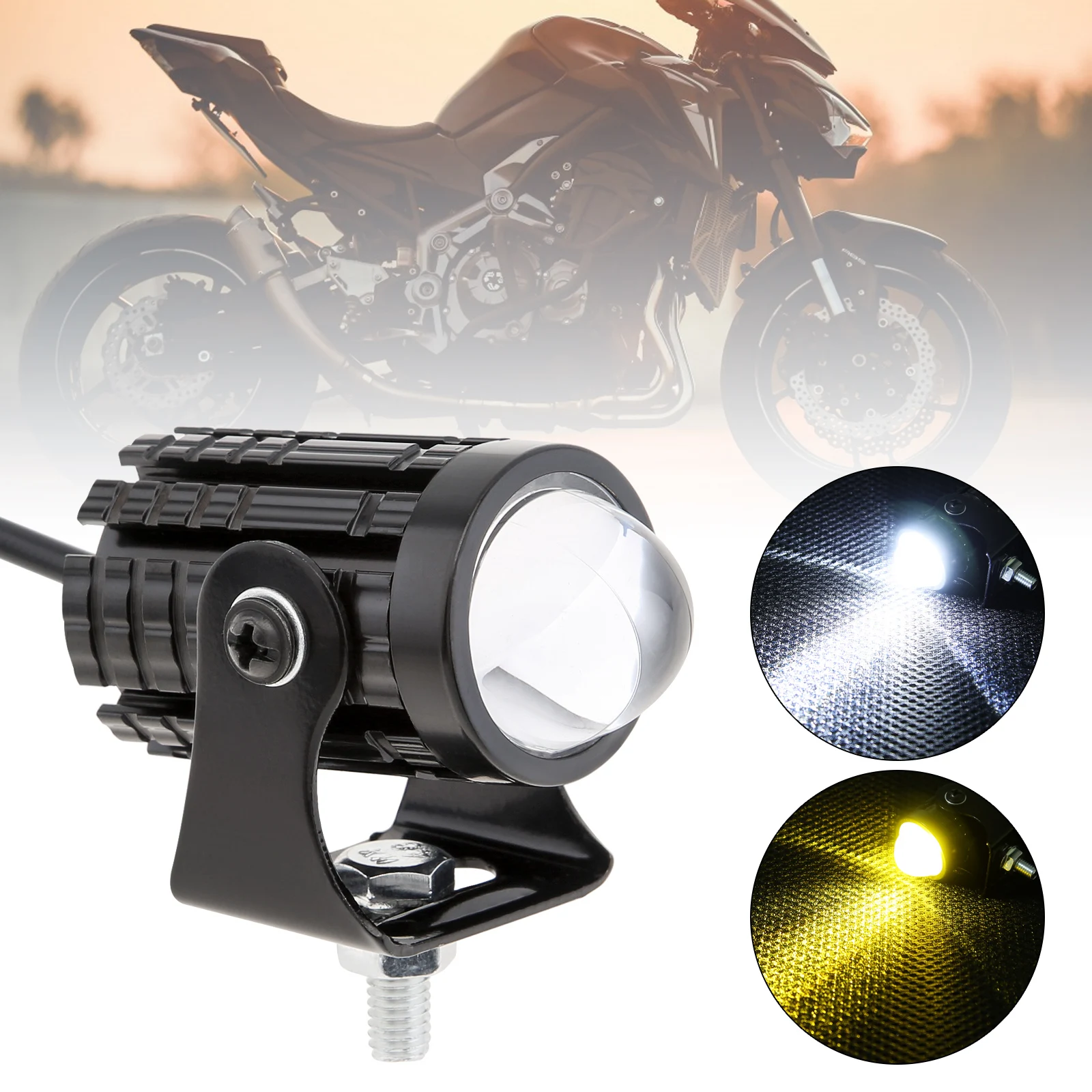 Faro LED moto 6000K doble haz alta/baja universal de repuesto - imagen 2