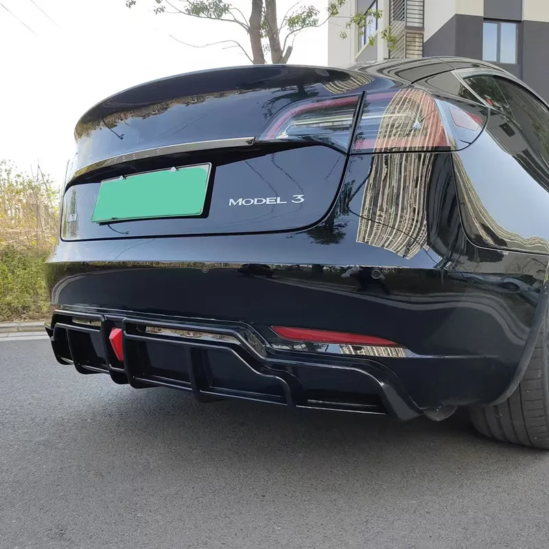 Difusor trasero negro para Tesla Model 3 (2019-2023) - imagen 4
