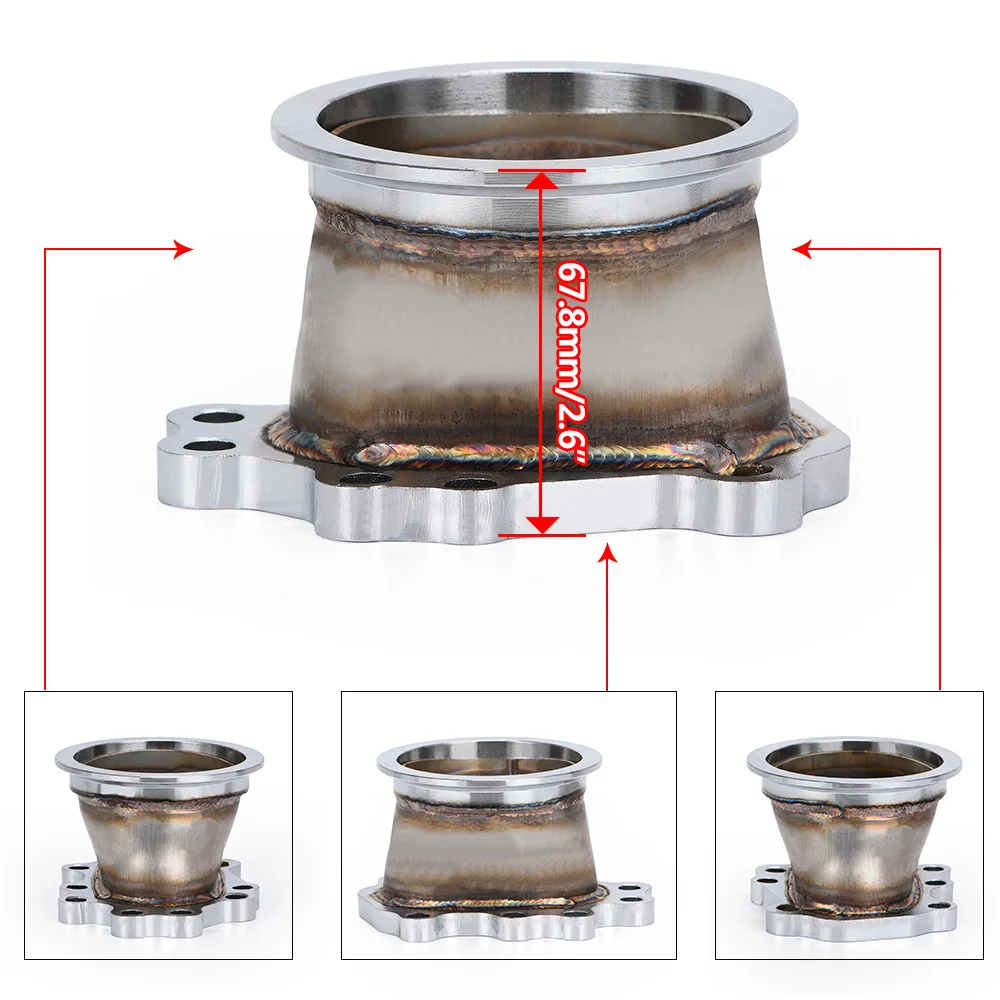 WLR RACING adaptador de turbo V-Banda para brida T25/T28 - imagen 2