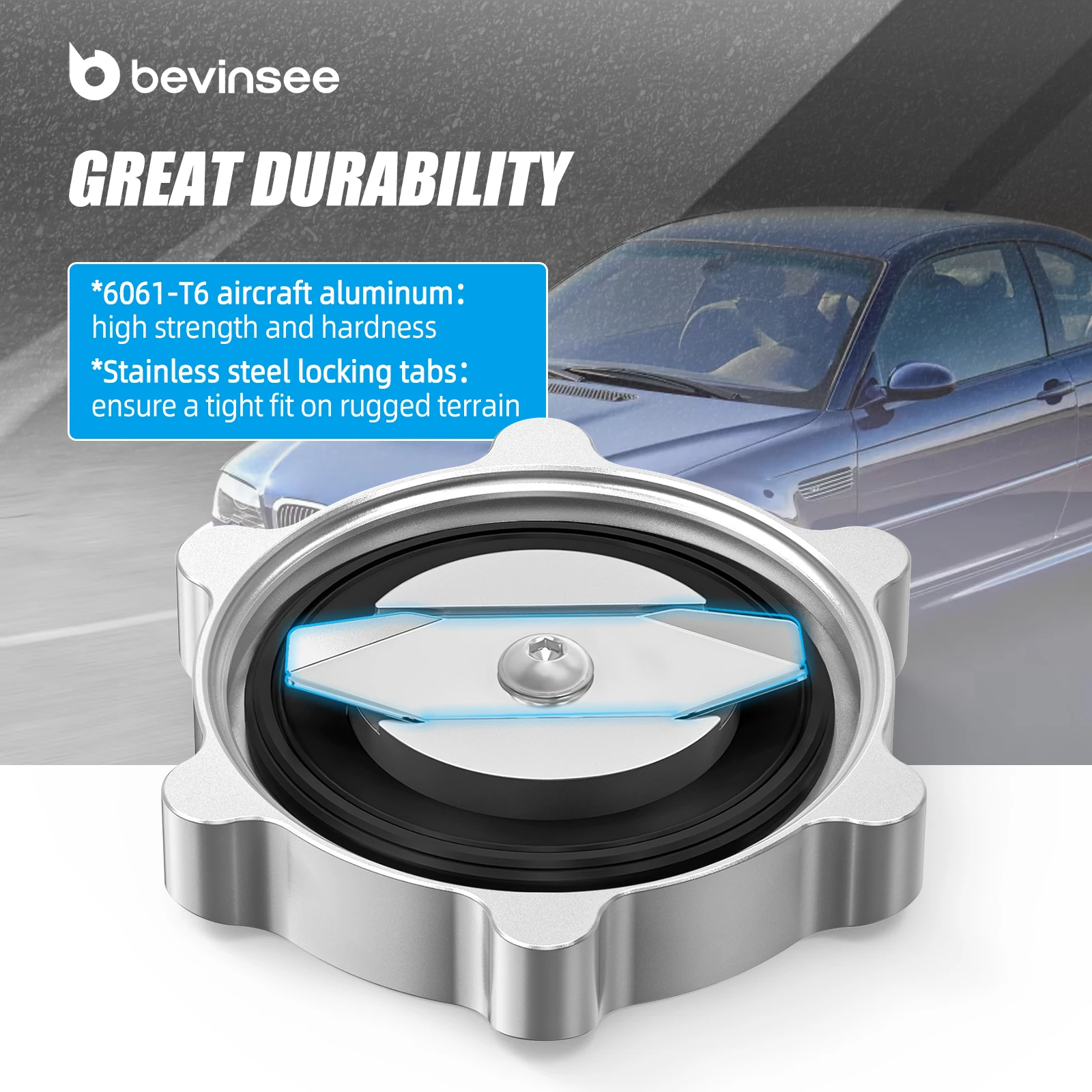 Tapa de sellado de cuello de llenado de aceite de motor estilo M de aluminio para BMW E36 E46 E90 E91 E92 E93 E39 E60 X3 E83 X5 E70 E53 Z3 Z4 - imagen 2