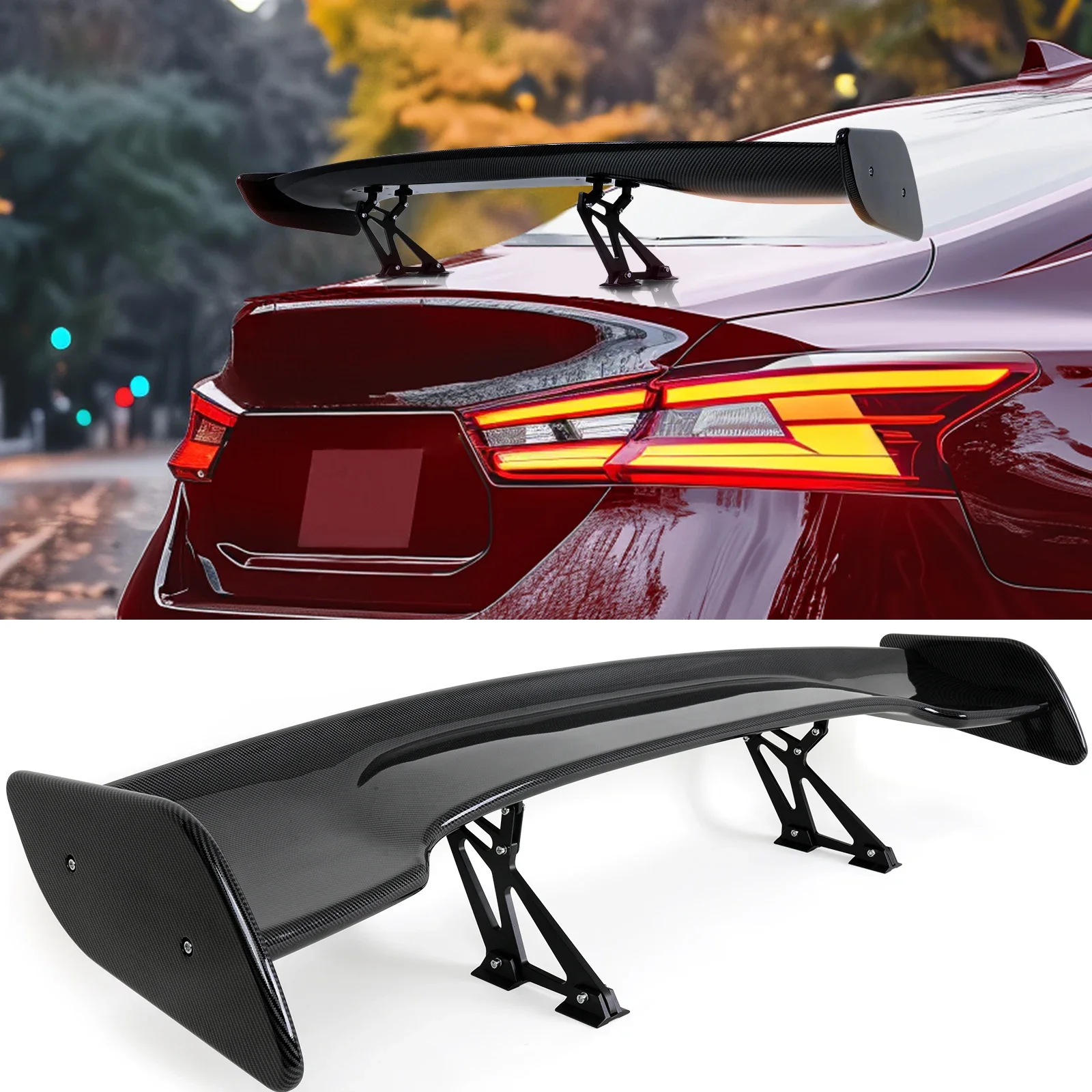 Alerón trasero fibra carbono 3D GT JDM universal Honda Toyota VW - imagen 5