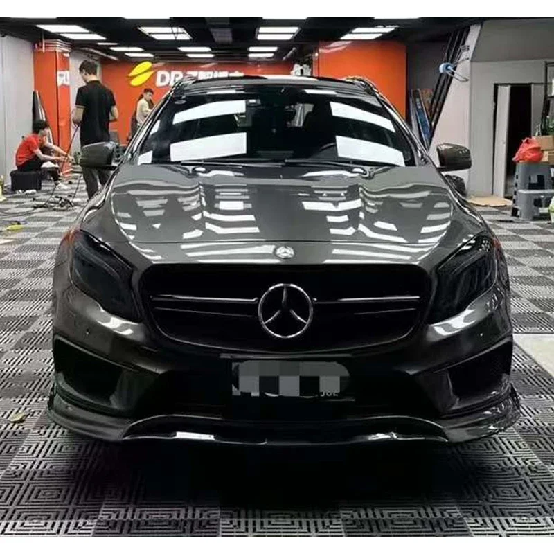 Para Mercedes Benz GLA clase X156 AMG GLA45 fibra de carbono parachoques delantero de coche difusor de labio delantero alerón de barbilla accesorios de coche - imagen 3
