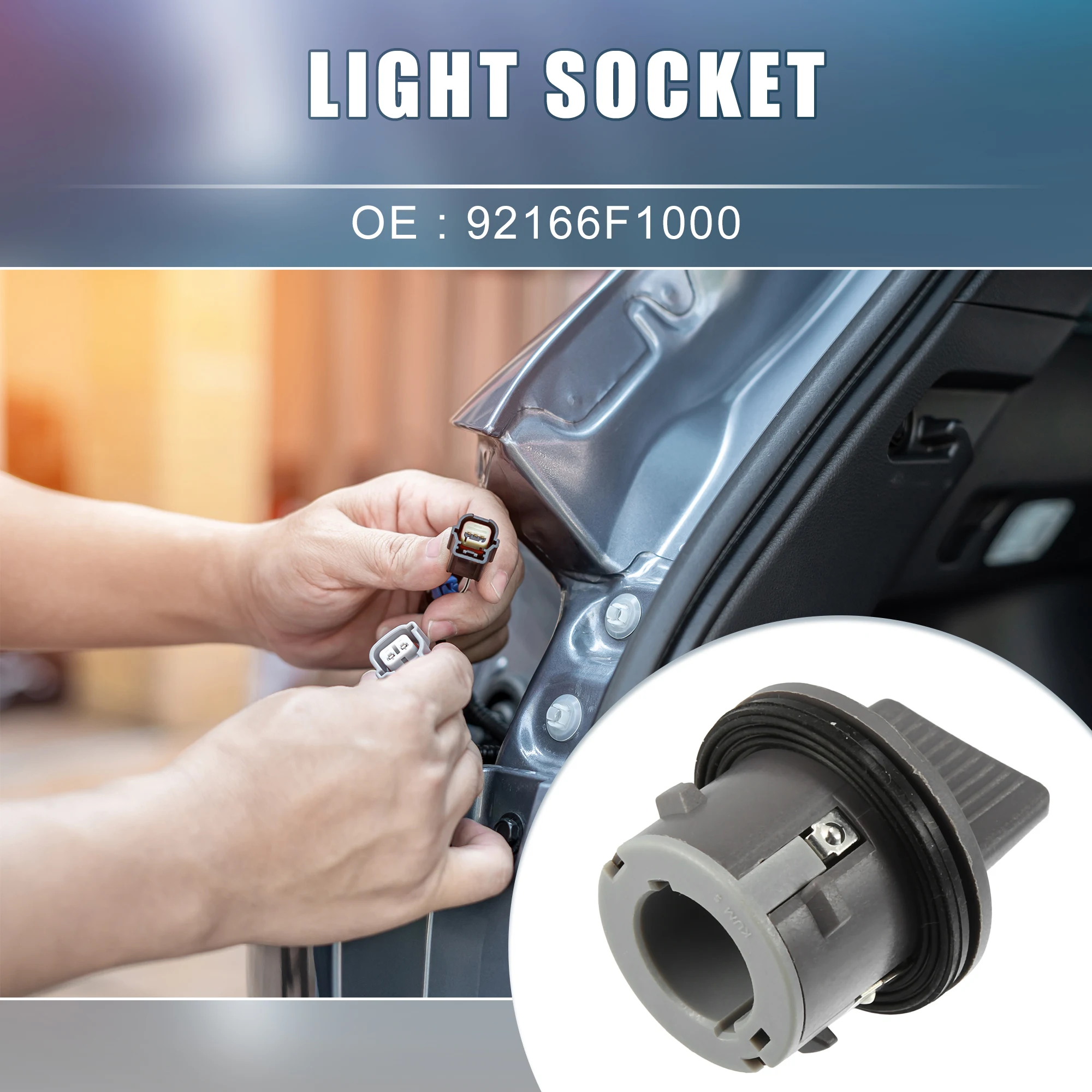 X Autohaux-portalámparas para bombilla de intermitente de coche, soporte 92166F1000 para Hyundai Veloster N 2019-2022, Kia Sorento 2021-2022 - imagen 2