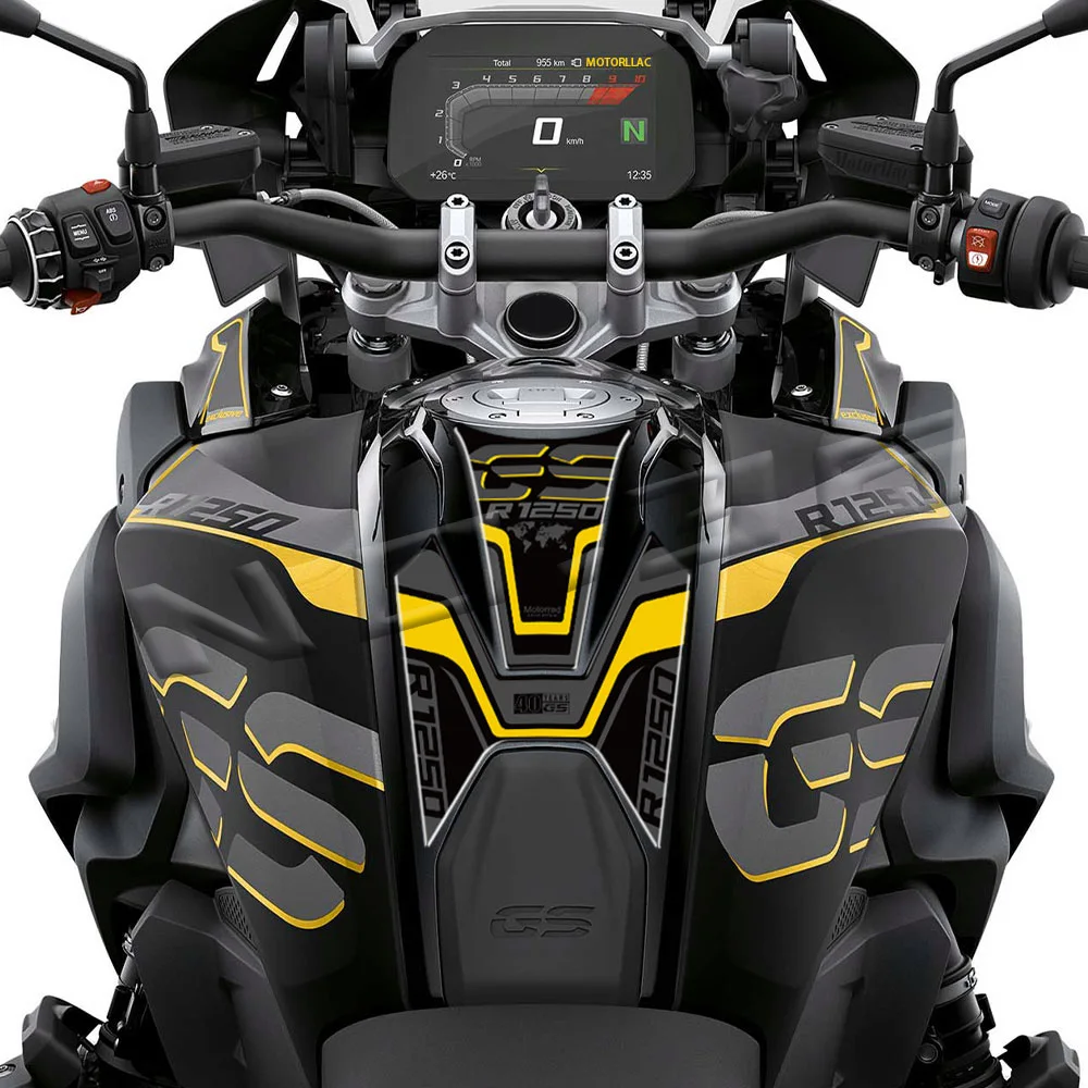 Protector de depósito 3D negro para BMW R 1250 GS 2018-2023 - imagen 3