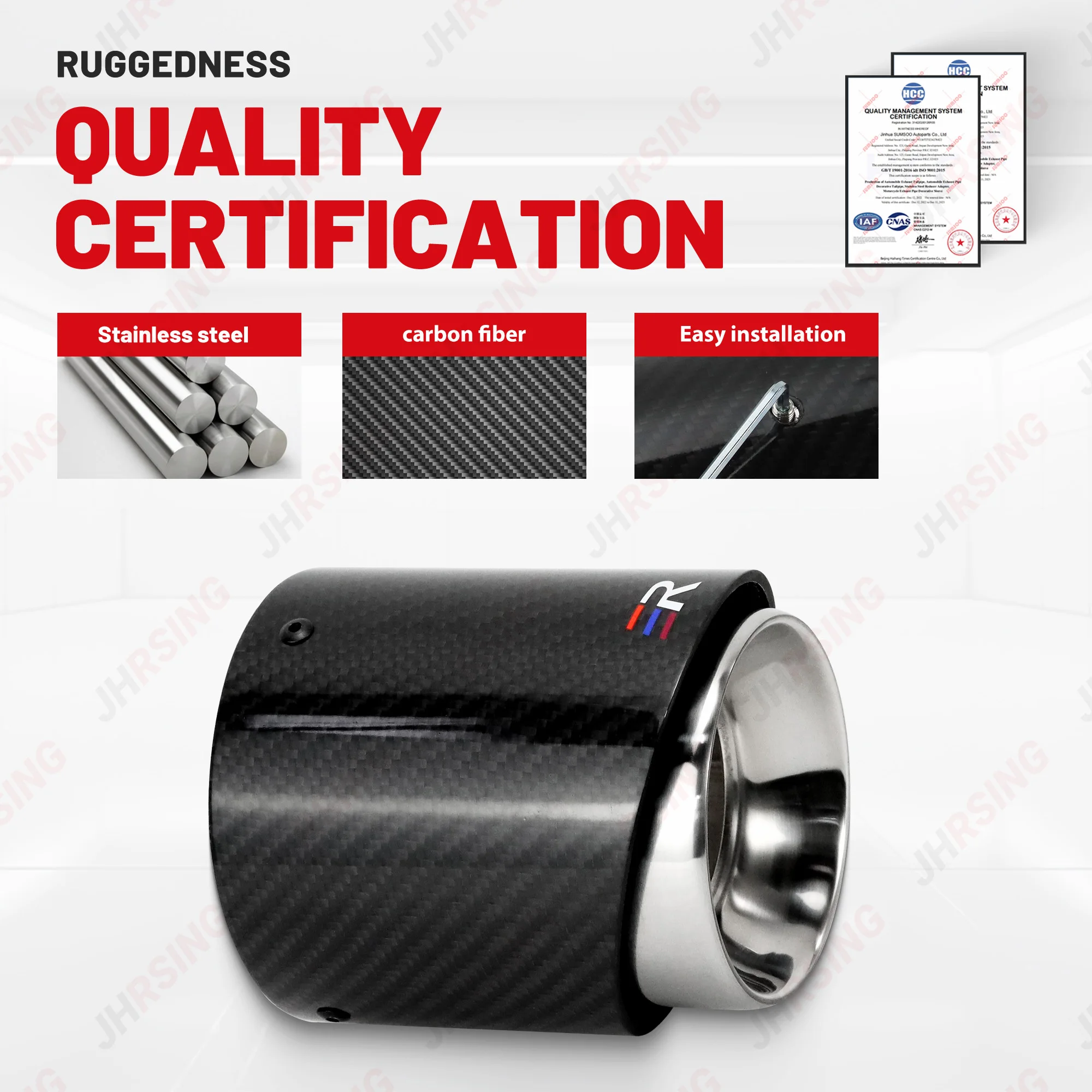 1 pieza de mejora de tubo silenciador de fibra de carbono modificado apto para Mini Cooper F56 punta de escape R55 R56 R57 R58 R59 R60 R61 F54 F55 F57F60 - imagen 3