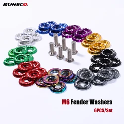Runsco M6 Tornillos de matrícula y arandelas Honda Nissan BMW