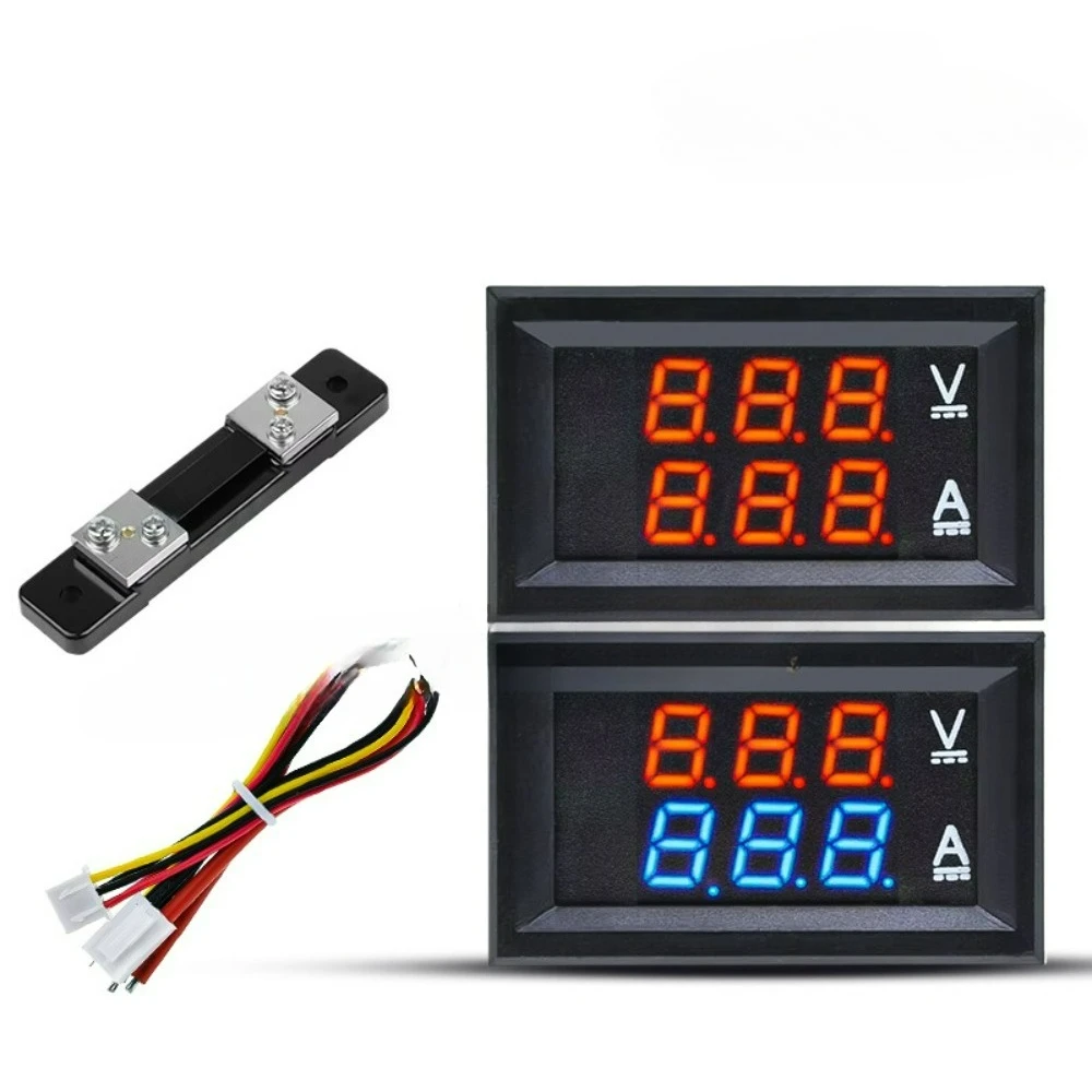 Medidor voltaje corriente digital 0-100V 100A pantalla dual LED - imagen 5