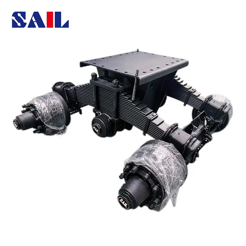 VELA personalizada 25T 30T 35T 40T 24T 28T 32T 36T pista de remolque piezas de automóvil eje suspensión de un solo punto Bogie - imagen 2