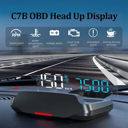 Proyector HUD OBD C7B para parabrisas con velocímetro digital