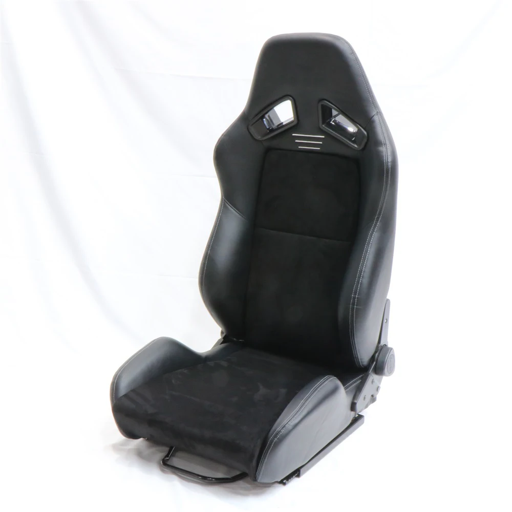 Asiento deportivo VELOT universal - respaldo alto, refuerzos laterales, PVC ante negro