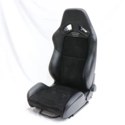 Asiento deportivo VELOT universal - respaldo alto, refuerzos laterales, PVC ante negro