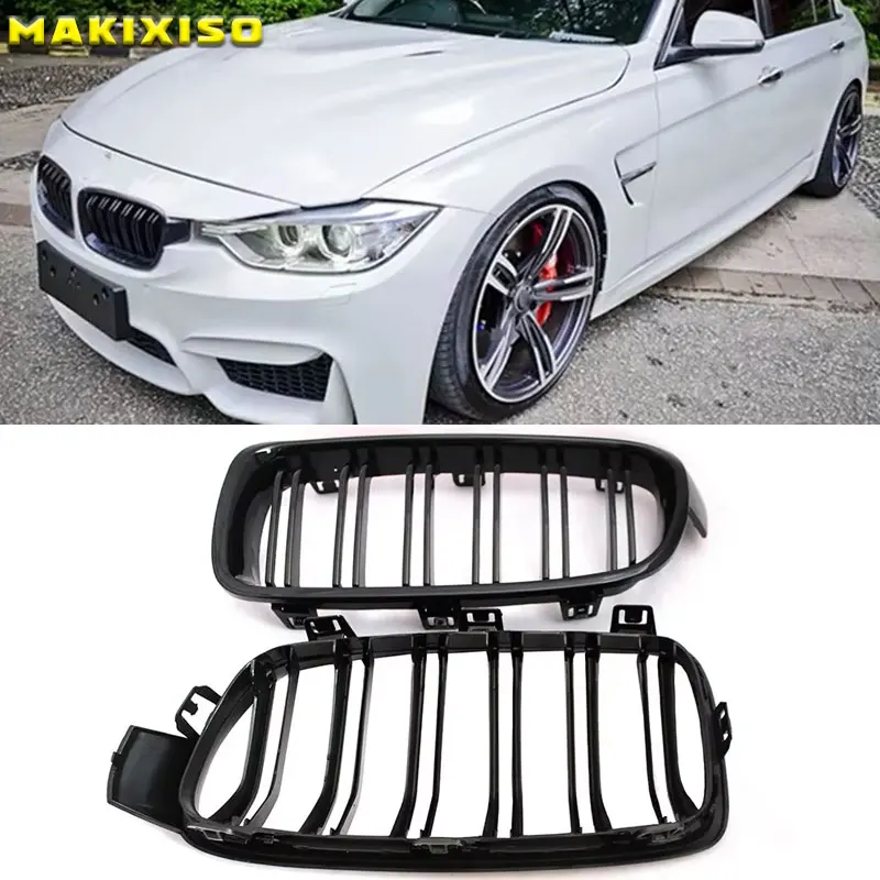 Rejilla radiador BMW Serie 3 F30 F31 F35 2013-2019 – Parrilla negra mate