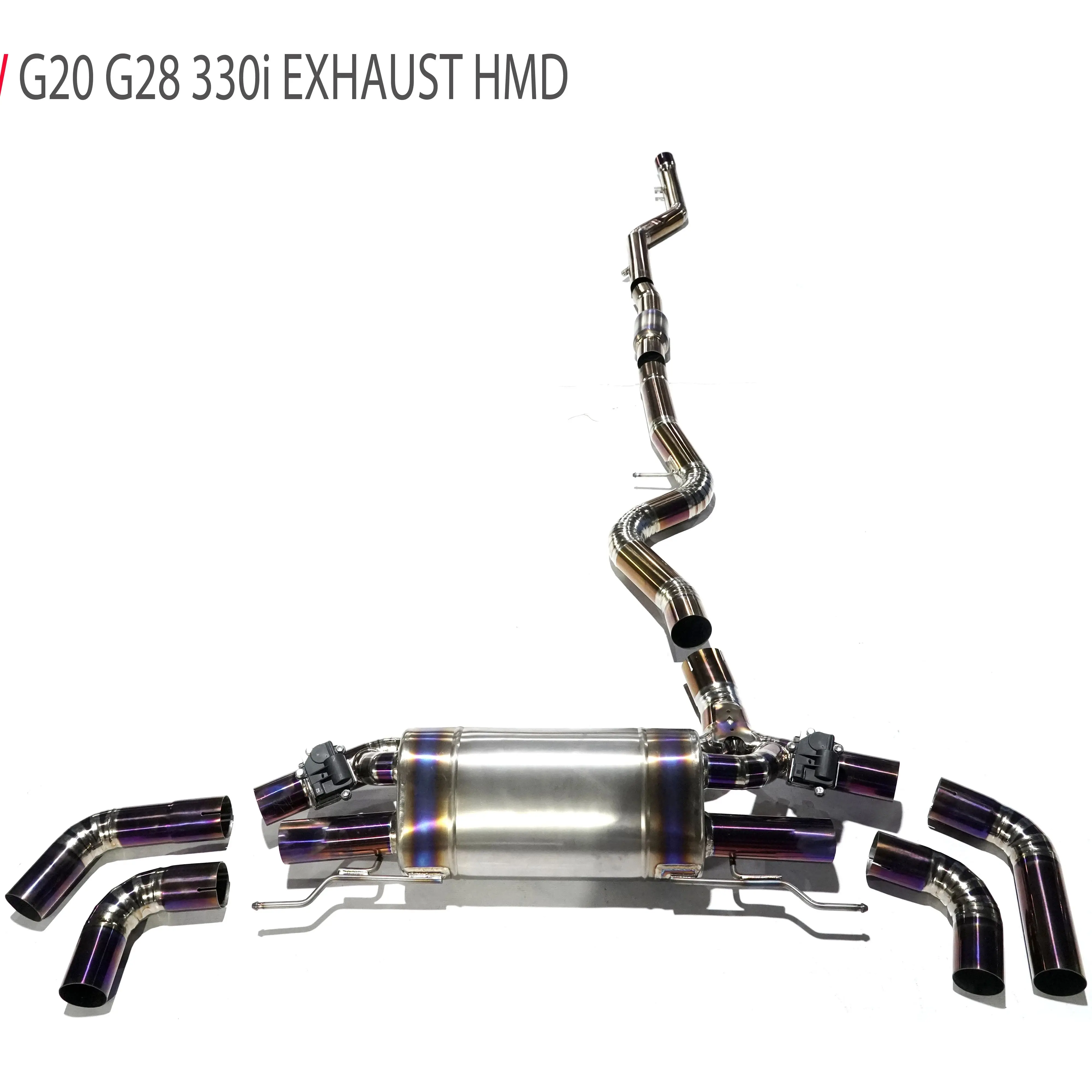 Escape catback titanio con válvula electrónica HMD – BMW 330i 330e G20