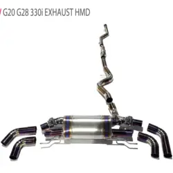 Escape catback titanio con válvula electrónica HMD – BMW 330i 330e G20