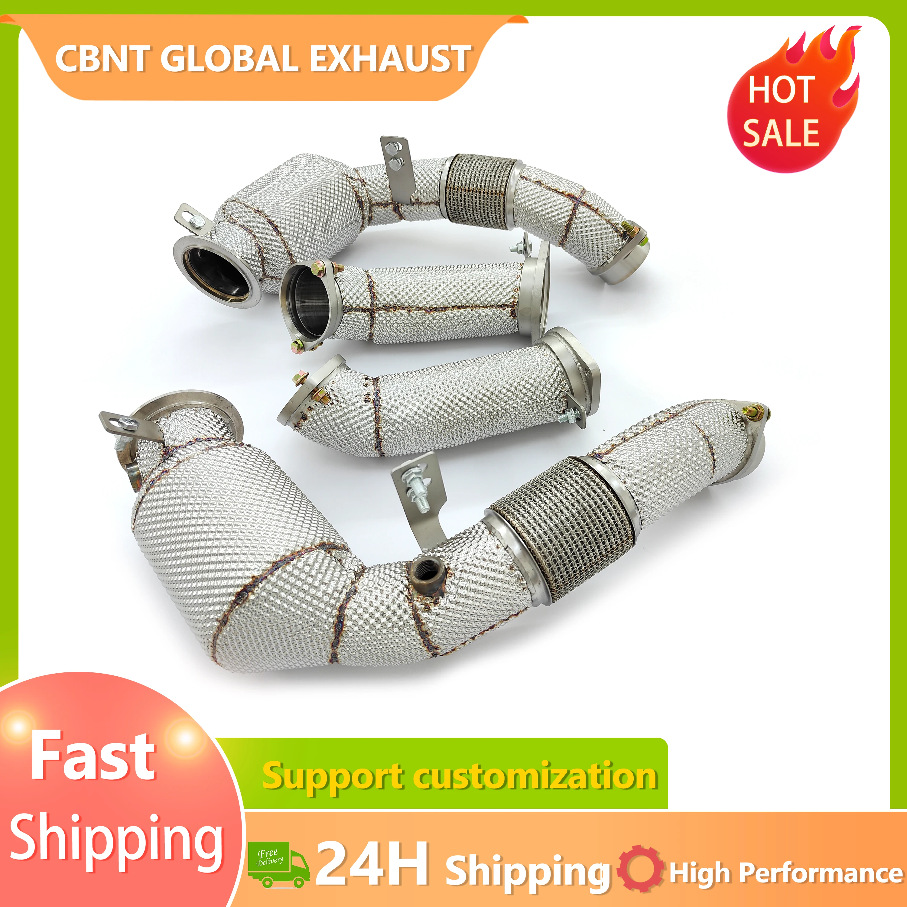 Downpipe CBNT con 3 catalizadores para BMW M5 G90/G99 S68