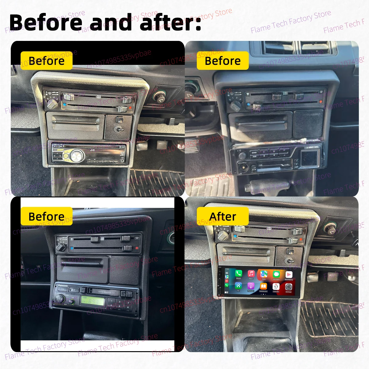Autoradio Android CarPlay 1 Din estéreo para Volkswagen Scirocco MK2 - imagen 2