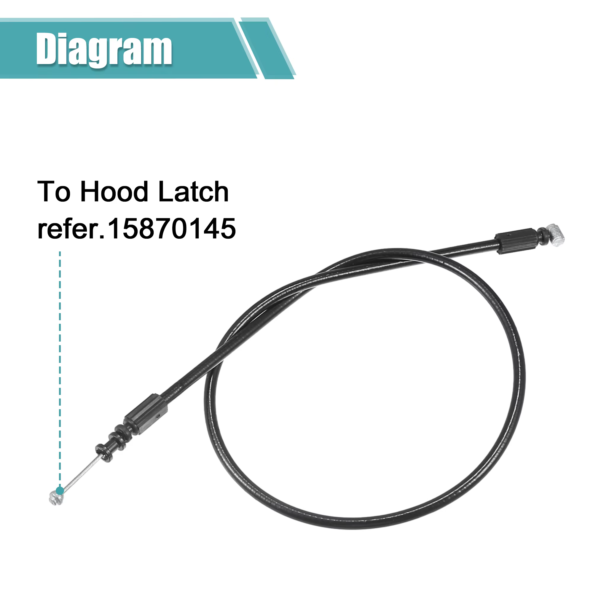 Cable de apertura de capó UXCELL T2H24630 para Jaguar XF 2016 - imagen 2
