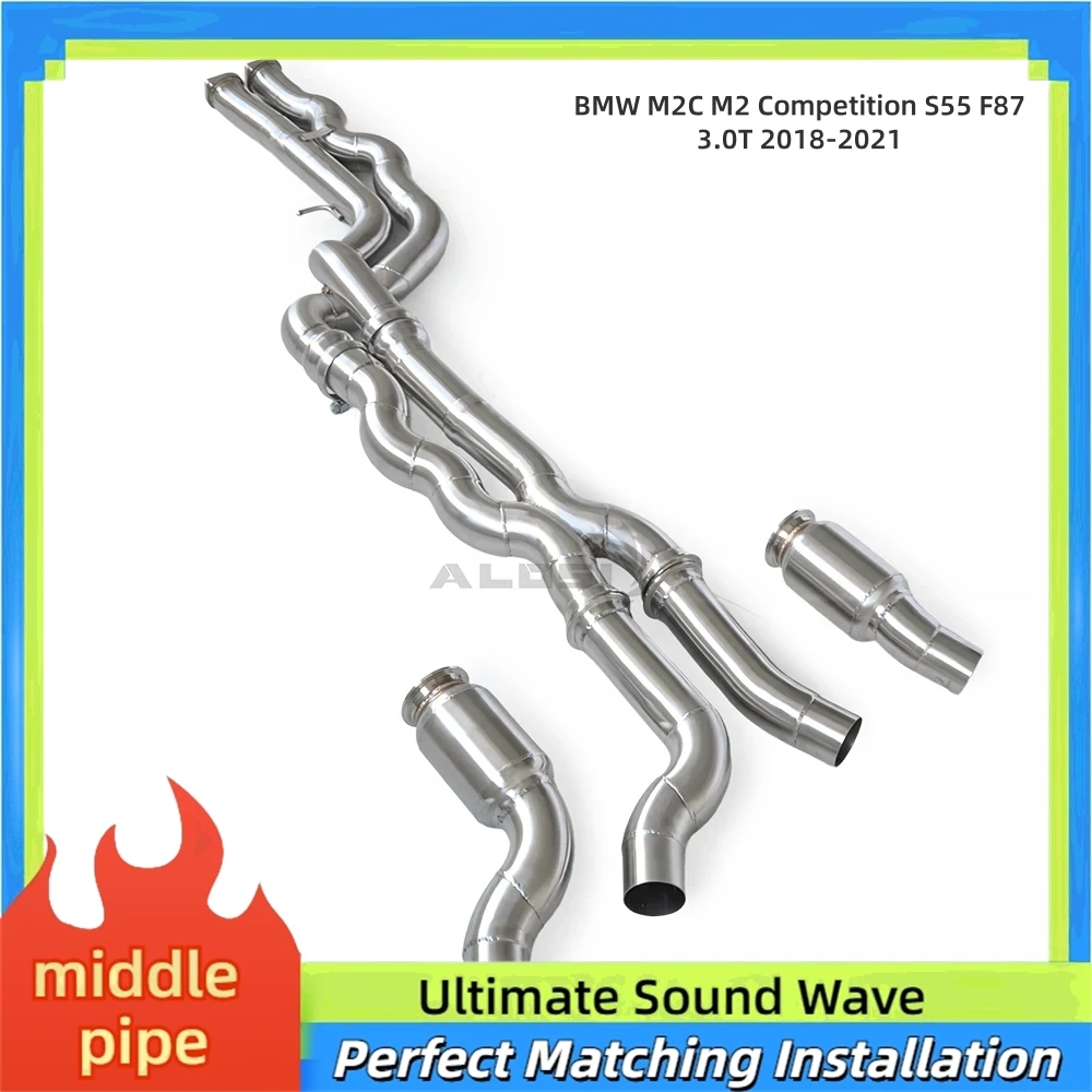 Tubo intermedio con resonador inoxidable BMW M2 Competition F87 S55