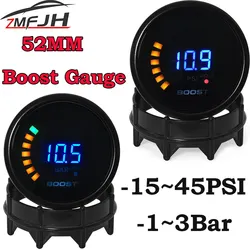 BRM Medidor de presión de turbo 52 mm, 1-3 bar, analógico 12V