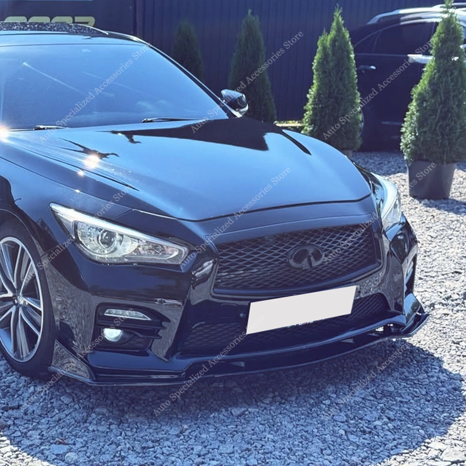 Difusor divisor frontal negro brillante Infiniti Q50 V37 Sport 2013-2016 - imagen 3