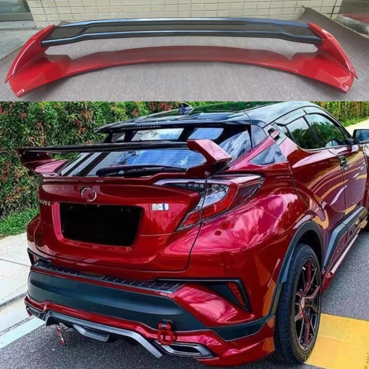 Alerón trasero ABS deportivo para Toyota C-HR 2016-2019