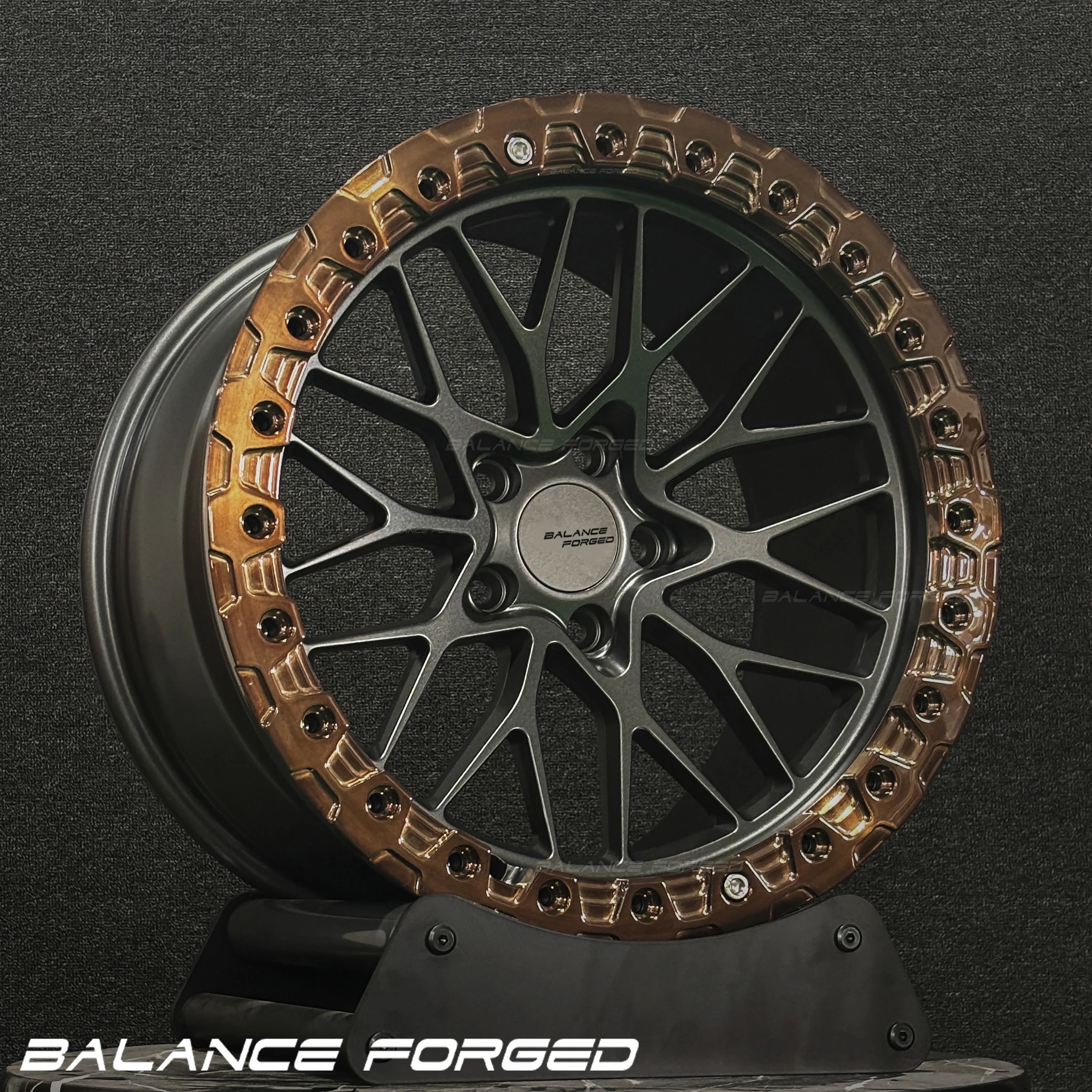 Equilibrio rueda forjada de 1 pieza 15 16 18 20 22 24 pulgadas llanta Jante Beadlock 5x114,3 5x130 6x139,7 para rueda de arrastre C8 C10 benz bmw - imagen 3