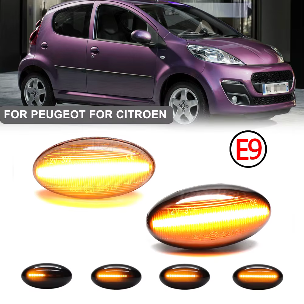 Intermitente lateral LED dinámico para Peugeot 206/307 y Citroën C1
