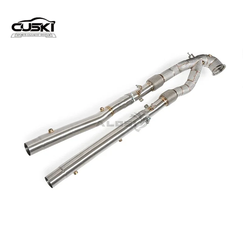 Bajante de escape sin catalizadores de acero inox Audi RS3/TT 2.5T - imagen 5