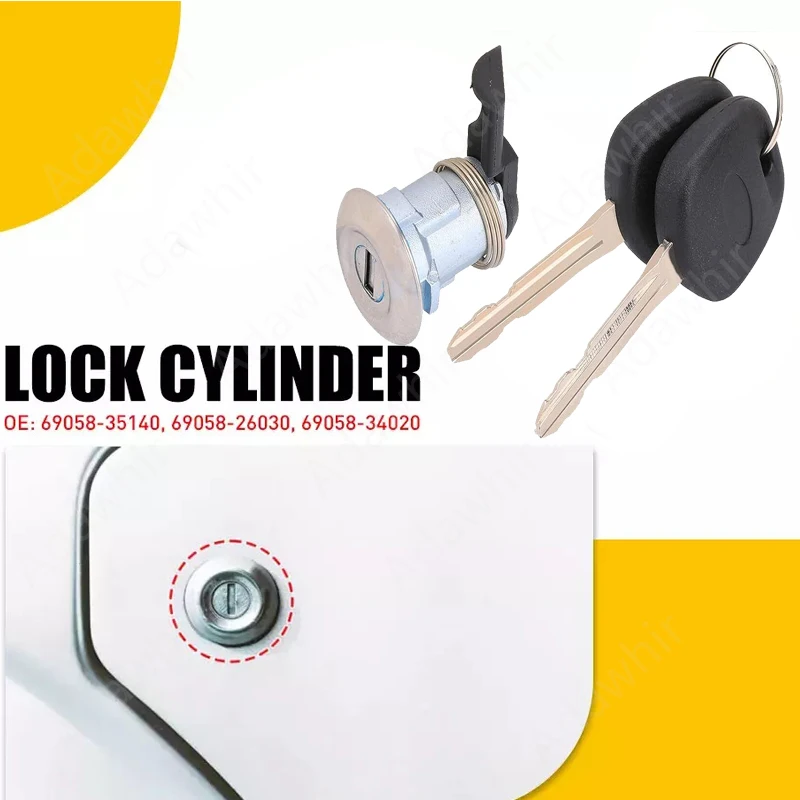 Cilindro cerradura tapa depósito combustible Toyota Tacoma/Tundra - imagen 2