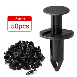 Remaches de plástico negros 8 mm para parachoques y guardabarros