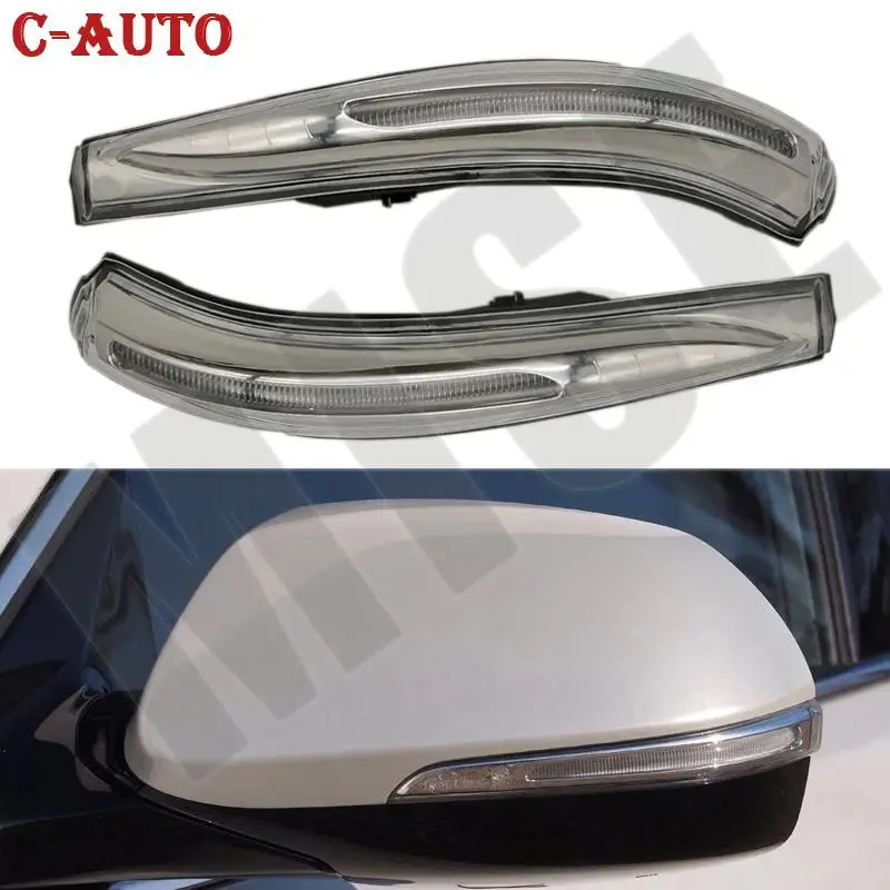 Intermitente LED para espejo retrovisor de coche, lámpara repetidora para Hyundai SANTA FE XL SEAT 2013-2018 87613B8000 87623B8000, estilo de coche