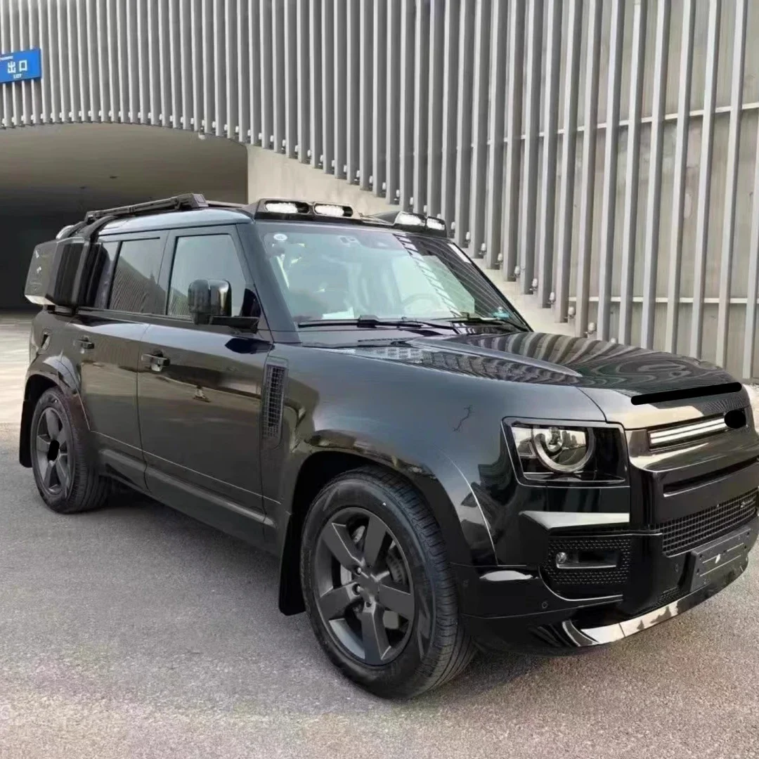 Kit de carrocería, máscara de parrilla de parachoques delantero y trasero para Land Rover Defender 90 110, luz trasera de ceja modificada, marco de neumático de repuesto - imagen 5