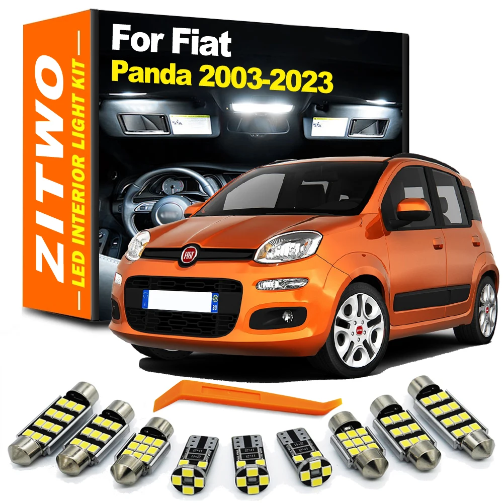 ZITWO-bombilla LED para Interior de coche, Kit de accesorios para Fiat Panda 2003- 2016 2017 2018 2019 2020 2021 2022 2023, lámpara de techo para maletero