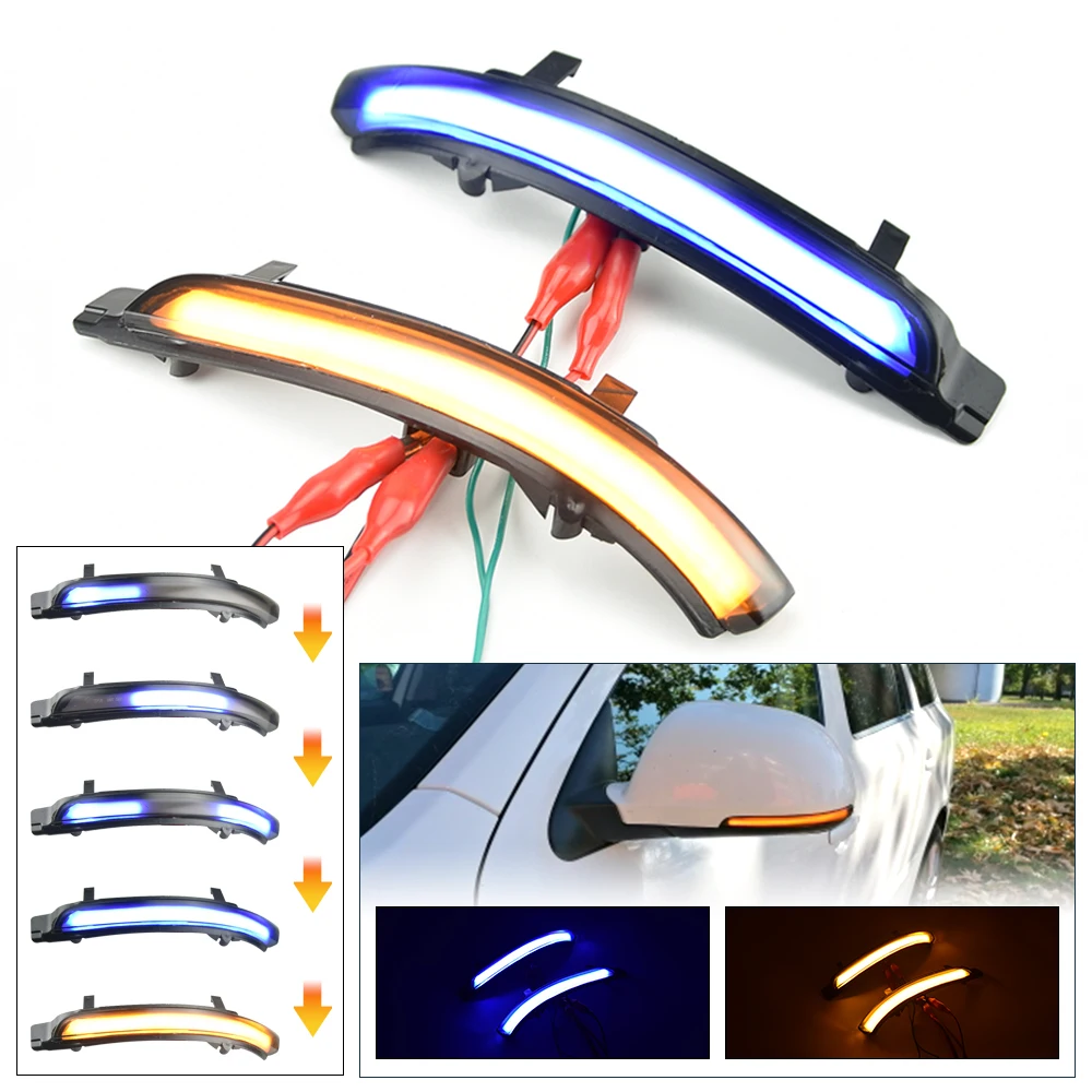 2 piezas para Skoda Octavia 2009-2013 SUPERB 2008-2014 luz intermitente LED dinámica para espejo - imagen 3