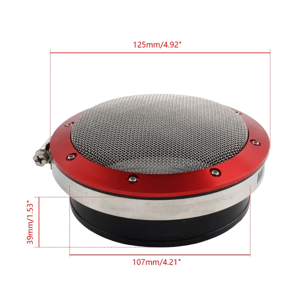 Pantalla protectora inoxidable de admisión turbo universal 4" - imagen 3
